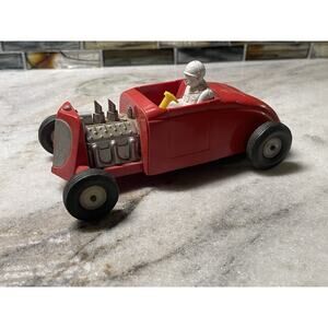 Saunders Hot Rod Friction Red Car Toy Number 2 Vintage 1950s